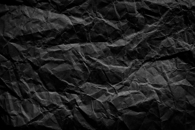 Texture noire fond en relief froissé