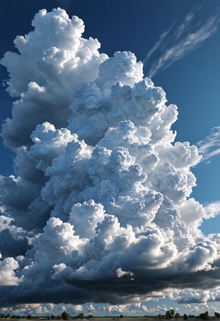 Photo la texture des nuages du ciel, le motif de fond, la formation de nuages au-dessus d'un champ