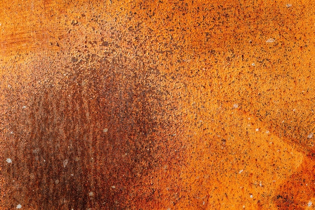 Texture orange métallique vieillie. Fond grunge-métal.