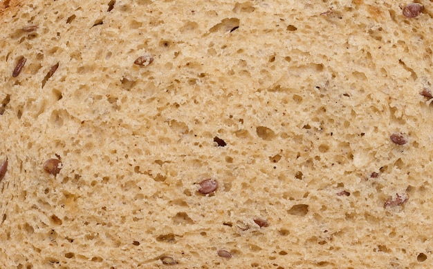 Texture de pain de grains entiers avec des graines