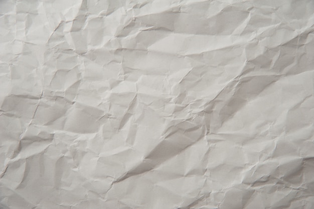 Texture de papier blanc froissé