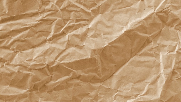 Texture de papier brun froissé