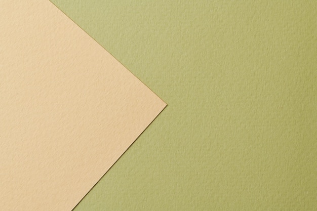 Texture de papier de fond de papier kraft rugueux couleurs vert beige Maquette avec espace de copie pour le texte