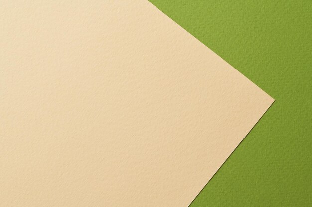 Texture de papier de fond de papier kraft rugueux couleurs vert beige Maquette avec espace de copie pour le texte