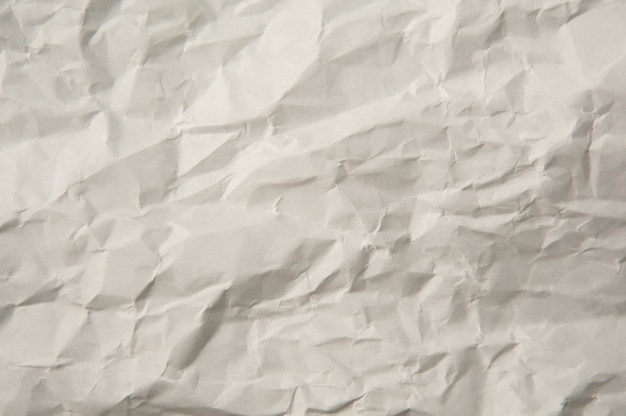 Texture de papier froissé blanc