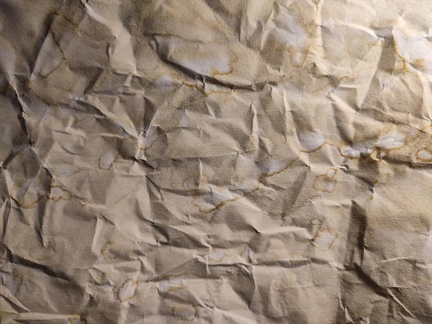 Texture de papier froissé avec des taches