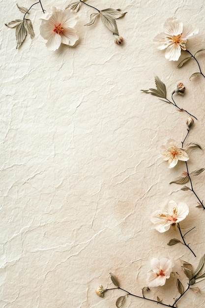 Texture de papier de lin naturel dans un beige doux créant une toile de fond minimaliste