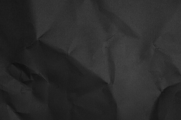 Texture de papier noir froissé