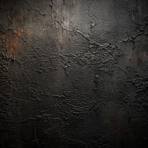 texture de la paroi grossièrement peinte en noir