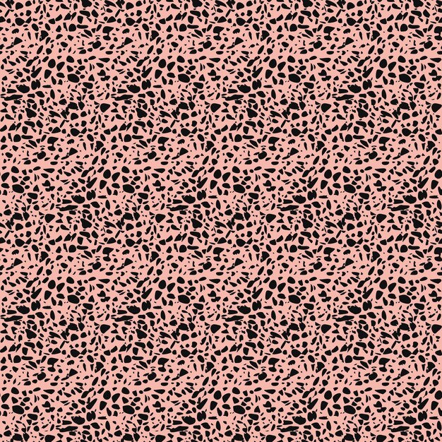 Texture de peau d'animal rose et noire avec un motif de peau de léopard.