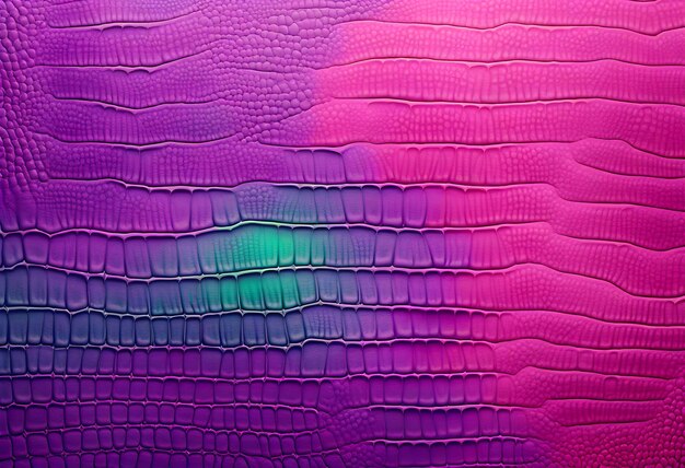 Photo la texture de la peau de crocodile dans les couleurs du néon