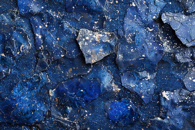 Photo texture peinte en bleu et en or avec influence de lapis-lazuli