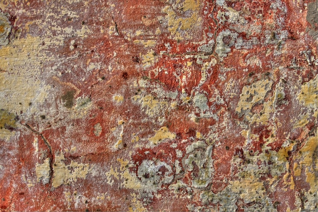 Texture de peinture fissurée et plâtre griffé.