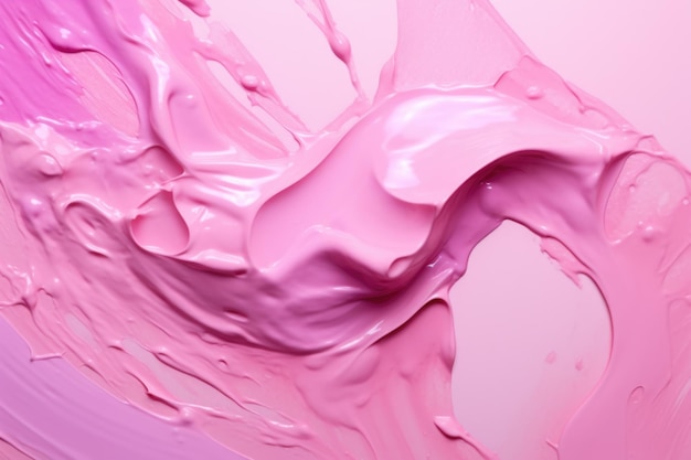 Texture de peinture liquide ou de cosmétiques aux couleurs rose pastel