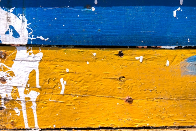 Texture de peinture pelée bleue