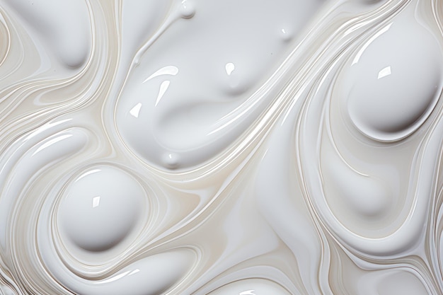 Texture pétillante liquide blanche provenant du savon, du shampoing, du gel douche ou des cosmétiques représentant la propreté et le sel