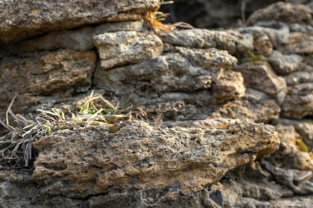 texture de pierre grosses pierres empilées