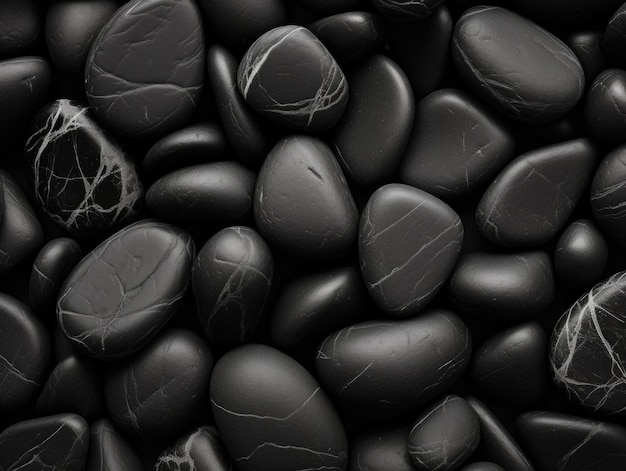 Texture de pierre noire et blanche dans le style de 8k noir foncé et indigo