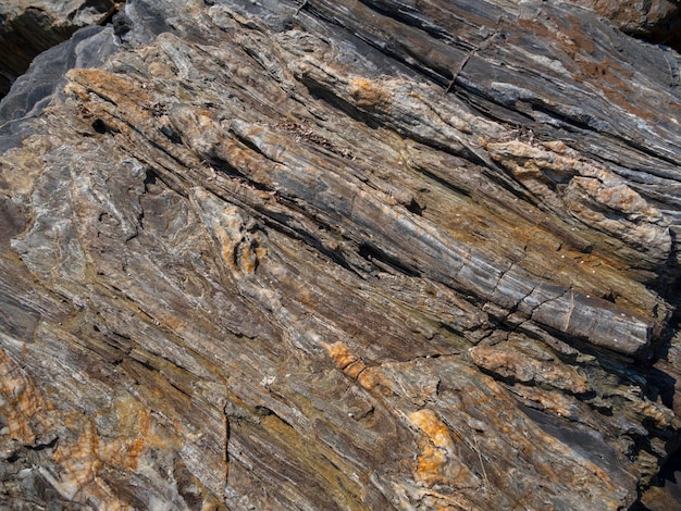 Texture des pierres sur la plage de la mer Méditerranée