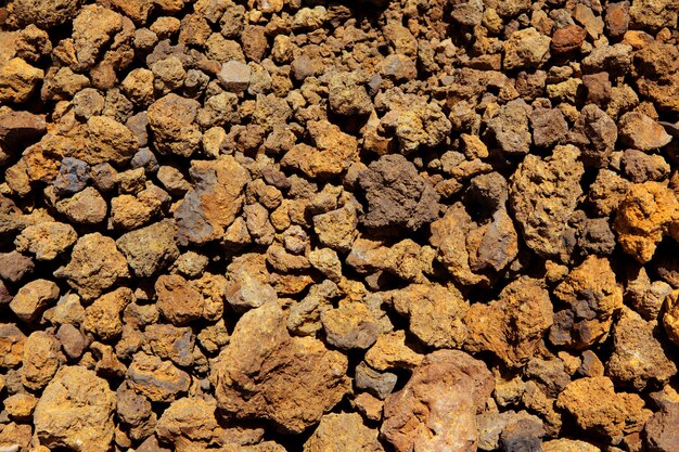 Texture des pierres volcaniques des îles Canaries