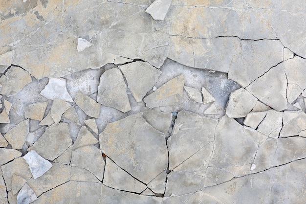 Photo texture de plancher de ciment fissuré