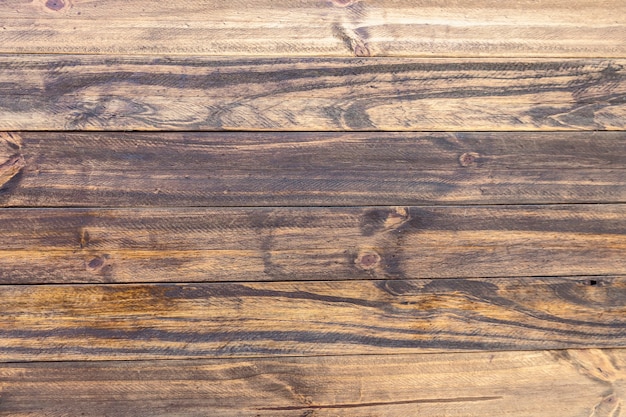 Texture des planches de bois foncé avec des grains et des tons de noyer naturel.