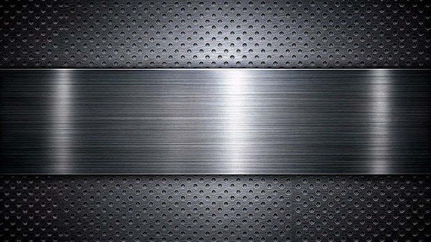 Texture ponctuée de métal argenté et noir