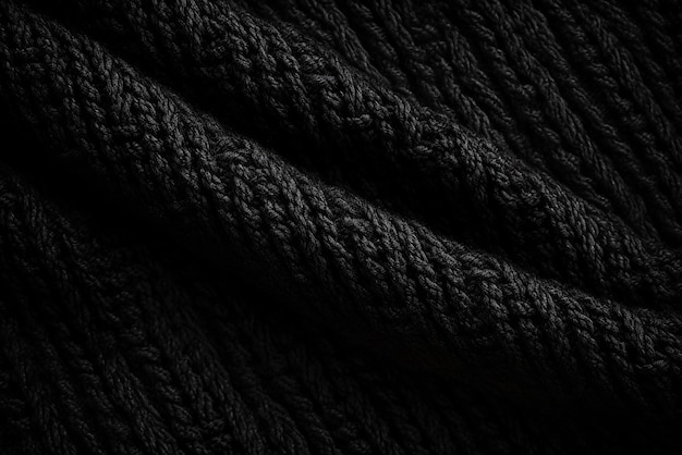 La texture d'un pull noir