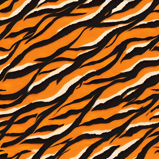 Photo une texture de rayures de tigre orange et noire qui sont