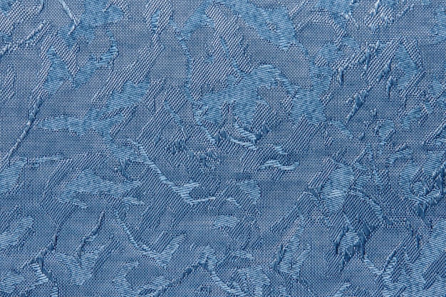 Texture de rideau aveugle en tissu bleu
