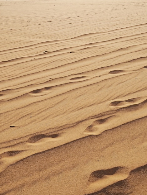 Texture sable avec fond d'empreintes.