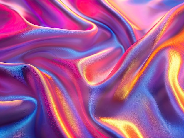 Texture de soie abstraite avec une lueur de néon