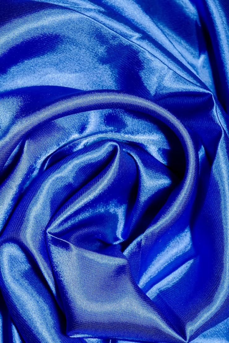 Photo texture de soie bleue