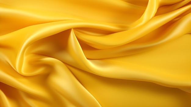 Texture de soie jaune avec de belles vagues Arrière-plan élégant pour un produit de luxe