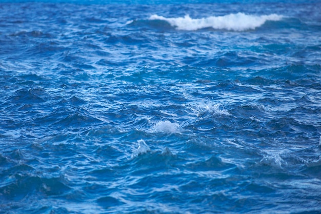 Texture de la surface de l'eau de mer calme avec des éclaboussures et des vagues Fond de nature abstraite Fond de surface de l'eau de l'océan aqua