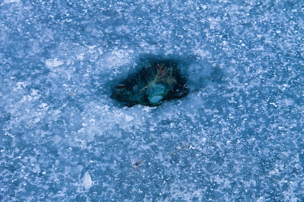 Texture de la surface de la glace. Fond d'hiver