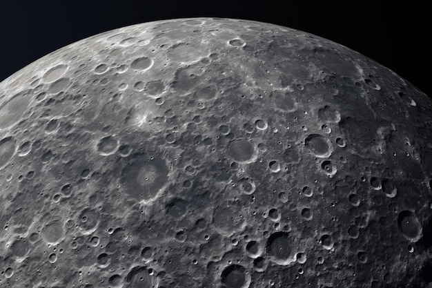 Texture de la surface de la lune Texture de l'arrière-plan Texture de close-up de la Lune Texture du papier peint de la Terre de l'Ile Texture AI générative