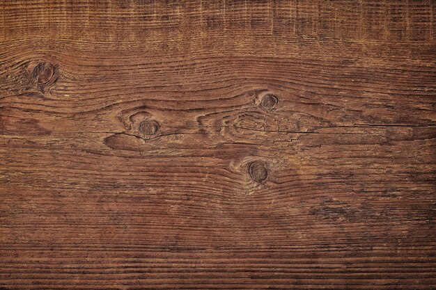 Texture de table ou de planche en bois sombre Fond en bois brun