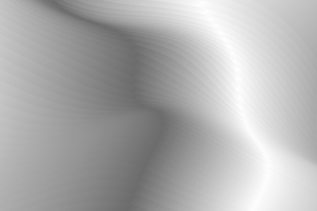 Texture de texture de ligne ondulée blanche argentée de rendu 3D