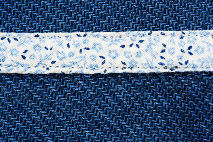 Photo texture de tissu bleu