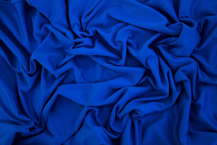 Photo texture de tissu bleu