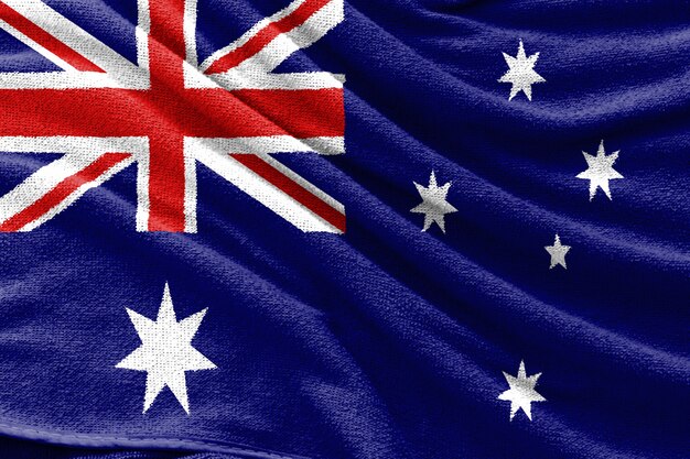 Texture de tissu du drapeau national de l'Australie
