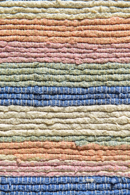 Texture de tissu multicolore Tapis traditionnel thaïlandais fait main