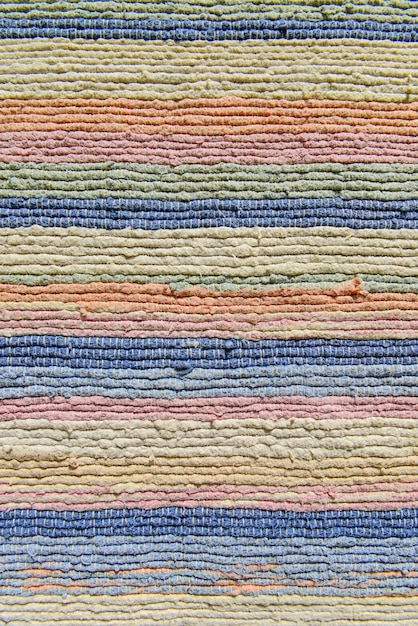 Texture de tissu multicolore Tapis traditionnel thaïlandais fait main
