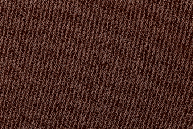 Texture de tissu en polyester de couleur brune et fond textile