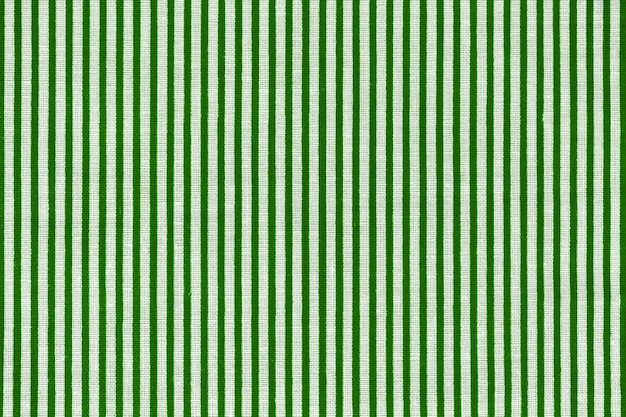 Texture de tissu rayé vert et blanc.