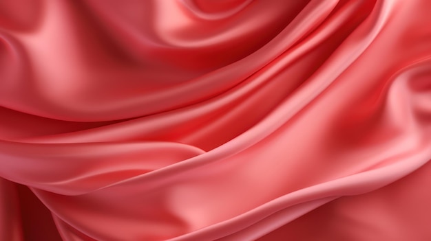 Texture de tissu de soie rouge clair fond luxueux 3D Rendering 4k Ultra hd