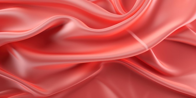 Texture de tissu de soie rouge clair fond luxueux 3D Rendering 4k Ultra hd