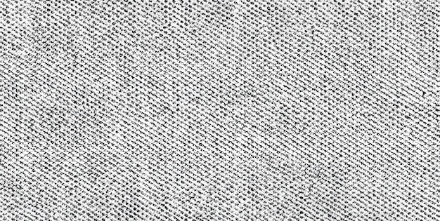 Texture de tissu de tissage en détresse Abstrait Illustration en demi-ton pour fond grunge avec effet de profondeur isolé en noir sur blanc