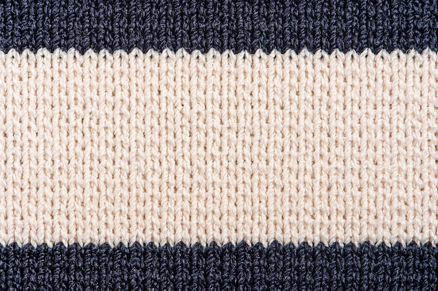 Texture de tissu en tricot rayé